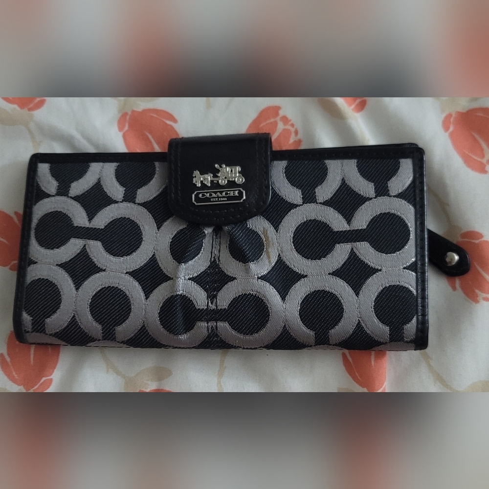 Coach Black and Gray Wallet